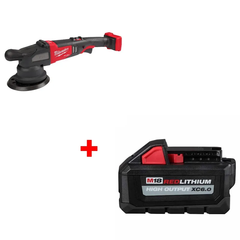 Milwaukee M18 FUEL Orbital Polisher w/ FREE 48-11-1865 M18 Battery Pack