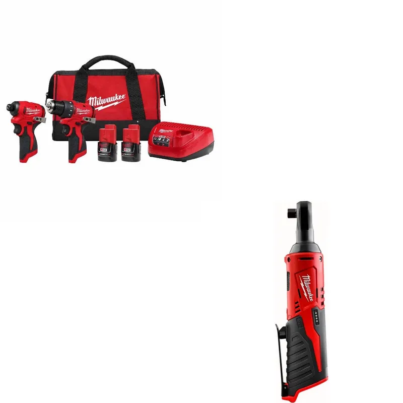 Milwaukee M12 Combo Kit W/ 2457-20 Cordless Ratchet