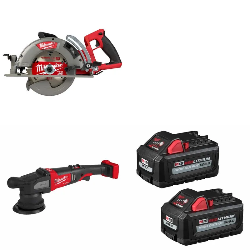 Milwaukee M18 FUEL Circ Saw W/ 2684-20 M18 Polisher & FREE Battery-2Pk