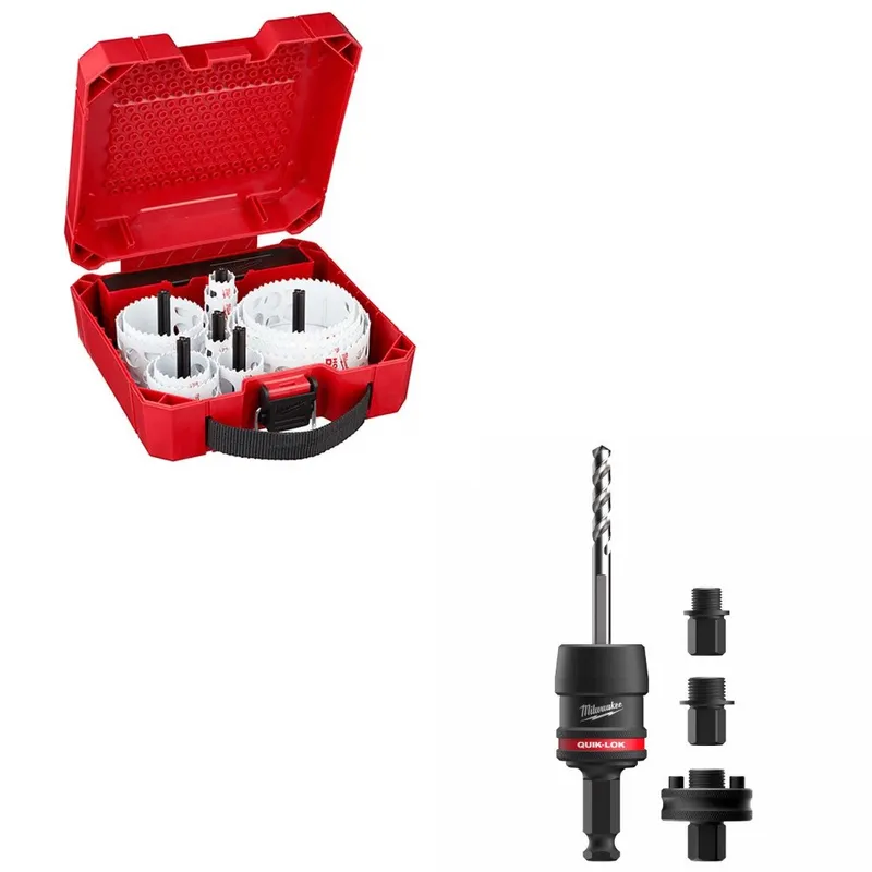 Milwaukee DOZER Plumbers Hole Saw Kit W/ FREE QUIK-LOK Arbor Set
