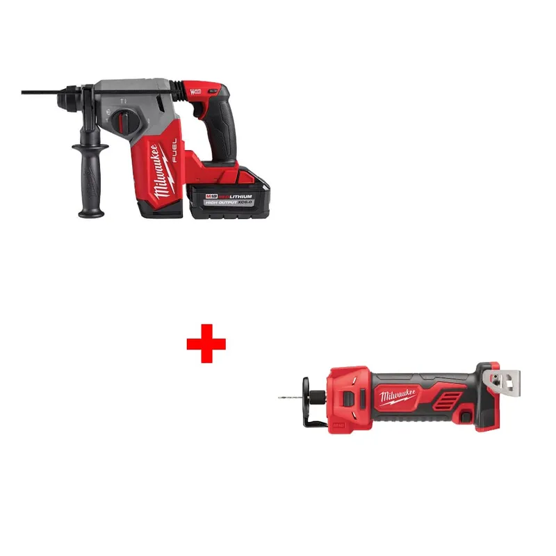 Milwaukee M18 FUEL 1" Hammer Kit w/ FREE 2627-20 M18 Cut Out Tool, Bare