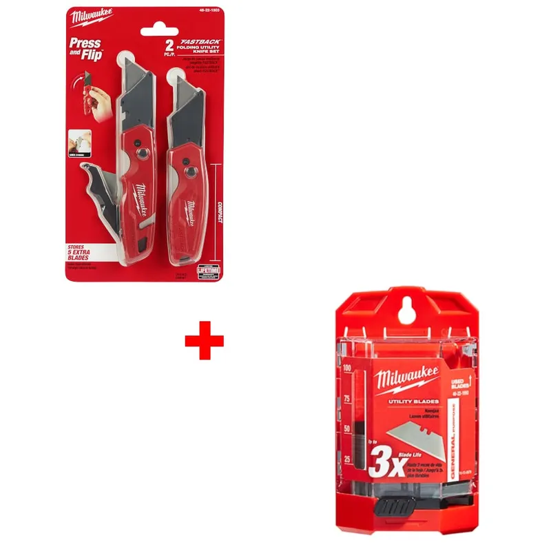 Milwaukee FASTBACK w/ FREE 48-22-1950 50 PC Utility Blades