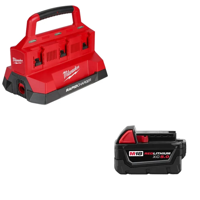 Milwaukee M18 PACKOUT Charger W/ FREE 48-11-1850 M18 Battery Pack