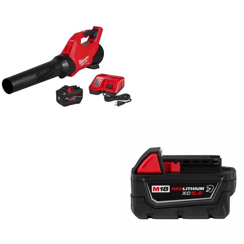 Milwaukee M18 FUEL Blower Kit W/ 48-11-1850R M18 XC5.0 Battery