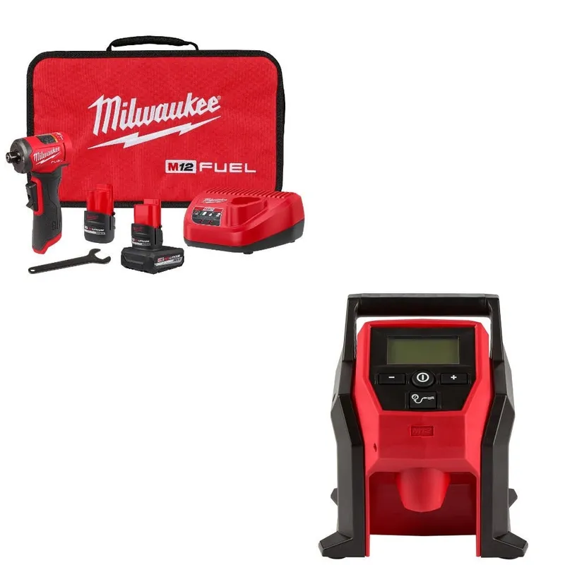 Milwaukee Right Angle Die Grinder Kit W/ FREE 2475-20 Inflator
