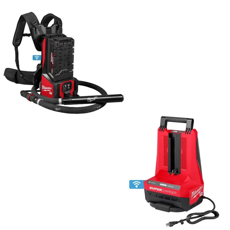 Milwaukee Concrete Vibrator Kit W/ FREE MXFSC Super Charger