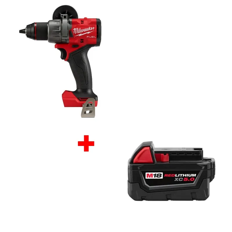 Milwaukee M18 FUEL 1/2" Drill/Driver w/ FREE 48-11-1850 M18 Battery Pack