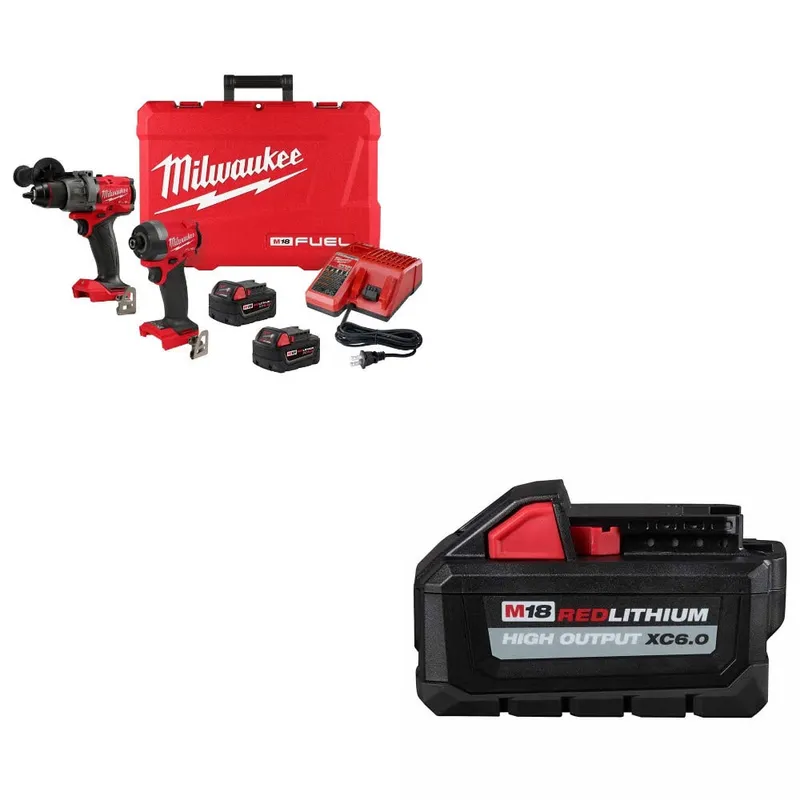 Milwaukee M18 FUEL 2-Tool Combo Kit W/ FREE 48-11-1865 M18 Battery Pack