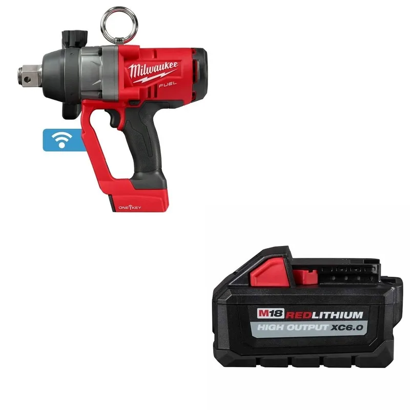 Milwaukee M18 FUEL 1" HTIW Impact Wrench w/ONE-KEY W/ FREE 48-11-1865 M18 Battery