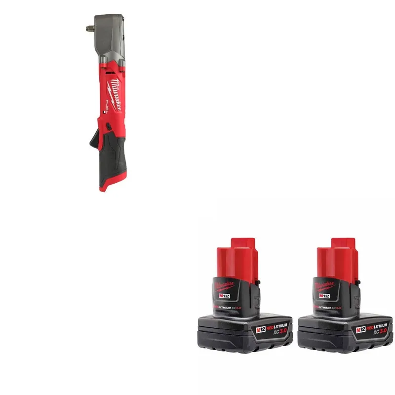 Milwaukee Impact Wrench Kit W/ FREE 48-11-2412 Battery, 2 Pack