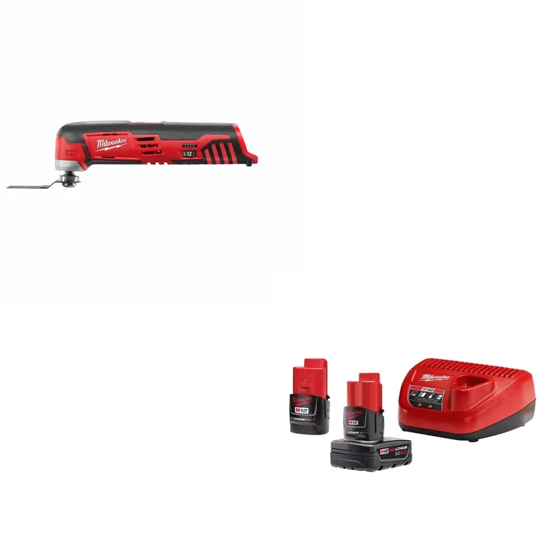 Milwaukee M12 Multi-Tool, Bare W/ 48-59-2424 M12 4Ah/2Ah Starter Kit