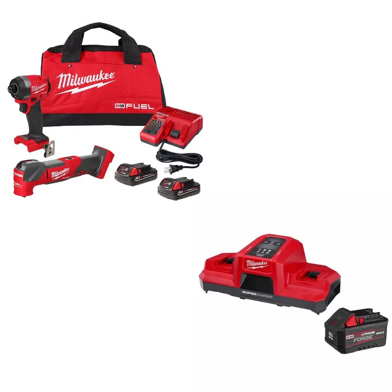 Milwaukee M18 FUEL 2-Tool Combo Kit W/ 48-59-1861 M18 18V Starter Kit