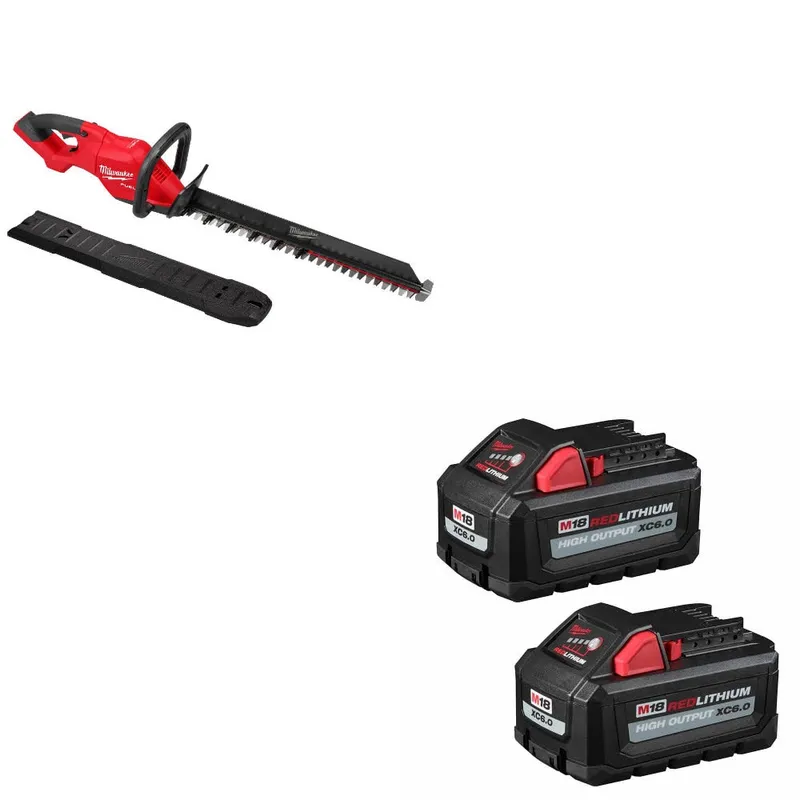 Milwaukee M18 FUEL 24" Hedge Trimmer W/ 48-11-1862 M18 18V Battery, 2Pk