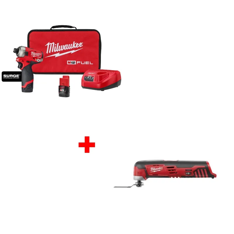 Milwaukee 1/4" Hex Hydraulic Driver Kit w/ FREE 2426-20 Multi-Tool, Bare