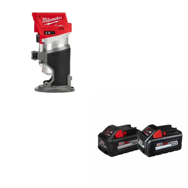 Milwaukee M18 FUEL Router, Bare W/ 48-11-1868 M18 18V Battery, 2 Pack