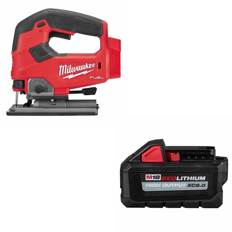 Milwaukee M18 FUEL Jig Saw, Bare W/ 48-11-1865 M18 XC6.0 Battery Pack