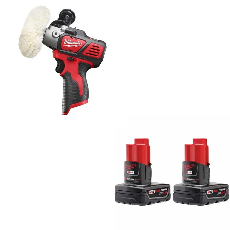 Milwaukee Polisher/Sander Kit W/ FREE 48-11-2412 Battery, 2 Pack