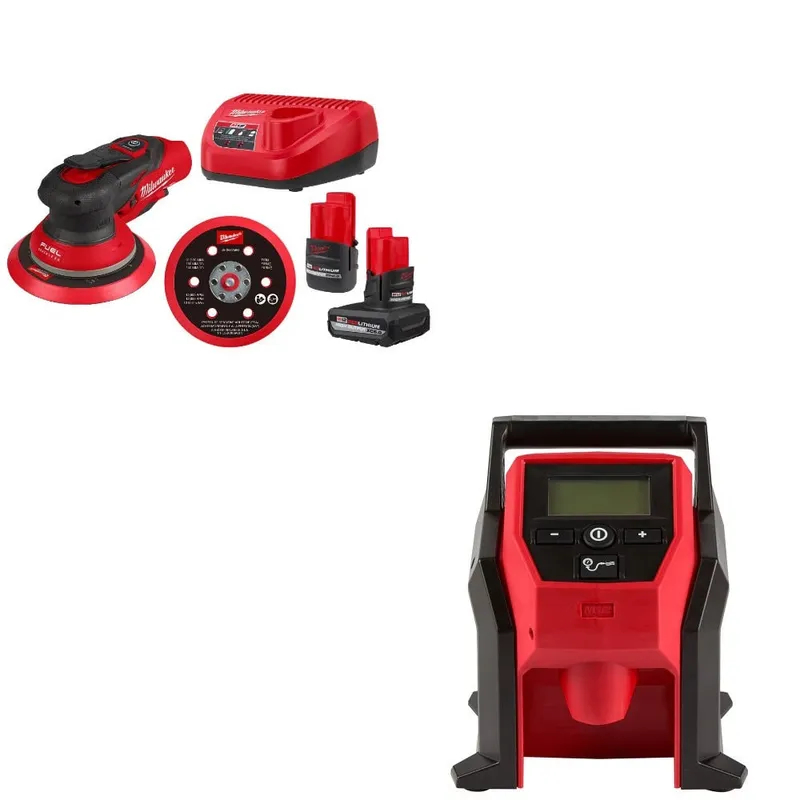Milwaukee Random Orbital Sander Kit W/ FREE 2475-20 Inflator