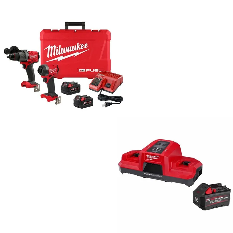 Milwaukee M18 FUEL 2-Tool Combo Kit W/ 48-59-1861 M18 18V Starter Kit