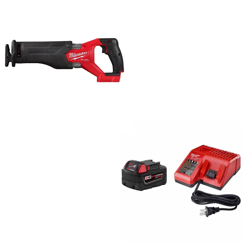Milwaukee M18 FUEL Recip Saw W/ 48-59-1850 M18 XC5.0 Starter Kit