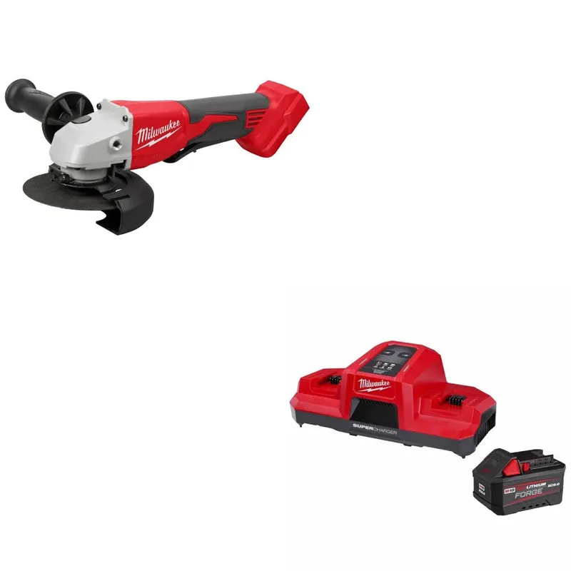 Milwaukee M18 4-1/2"/5" Grinder W/ 48-59-1861 M18 18V Starter Kit