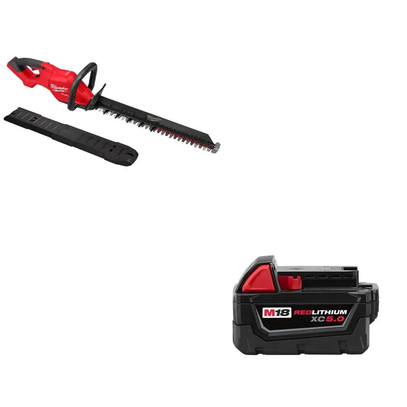 Milwaukee M18 FUEL 24" Hedge Trimmer W/ 48-11-1850 M18 XC5 Battery Pack