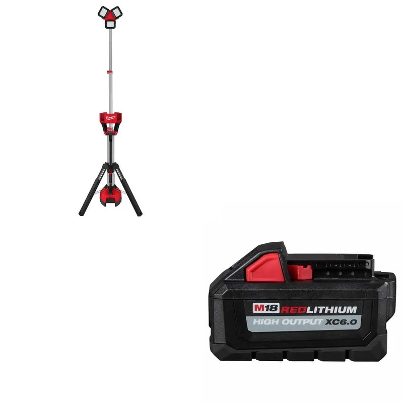 Milwaukee M18 Tower Light/Charger W/ FREE 48-11-1865 M18 Battery Pack
