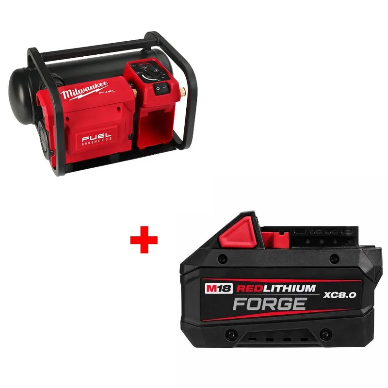 Milwaukee M18 FUEL 2Gal Compressor W/ FREE 48-11-1881 M18 Battery Pack
