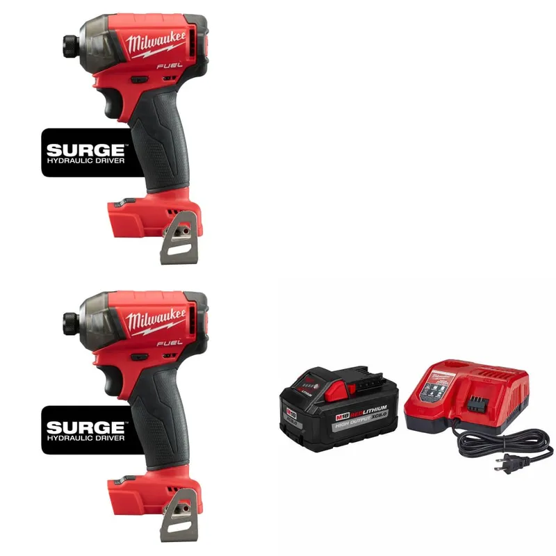 Milwaukee M18 FUEL Hex Driver-2Pk W/ FREE 48-59-1880 M18 Starter Kit