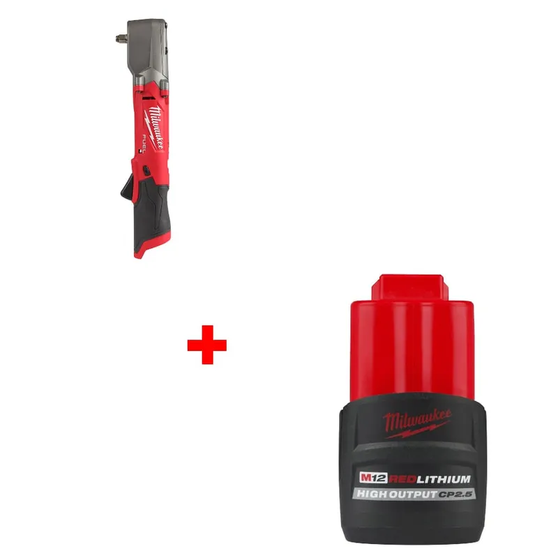 Milwaukee M12 FUEL Impact Wrench w/ FREE 48-11-2425 M12 Battery Pack