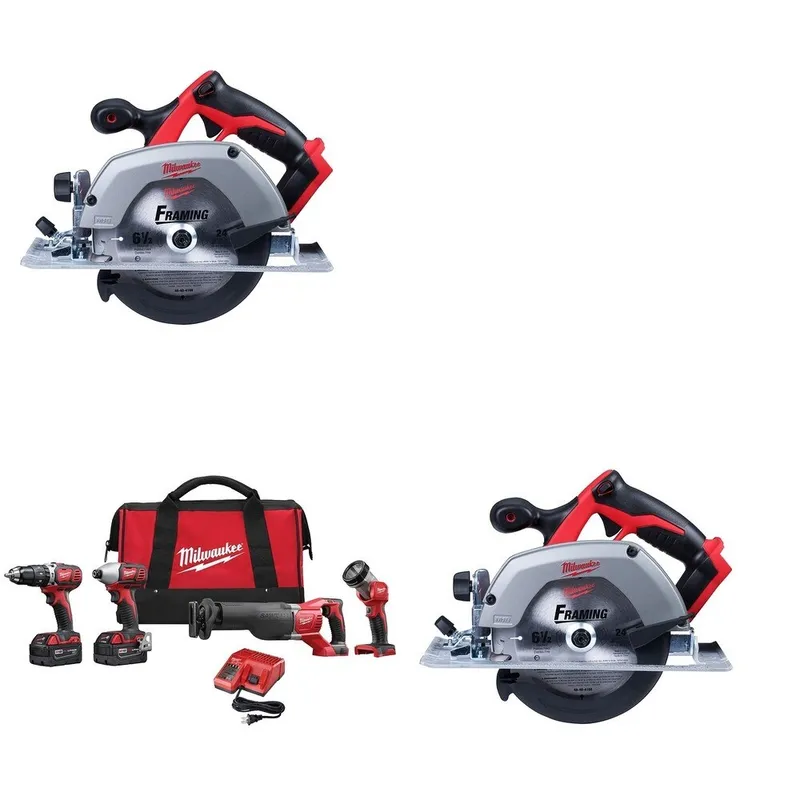 Milwaukee M18 Combo W/ FREE (2) 2630-20 6-1/2" Circular Saw