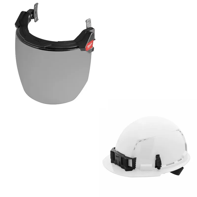 Milwaukee Full Face Shield Kit W/ FREE 48-73-1200 Hard Hat