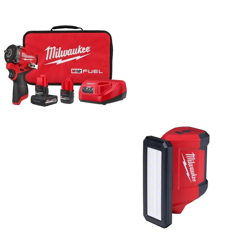 Milwaukee 3/8 Impact Wrench Kit W/ FREE 2367-20 Flood Light
