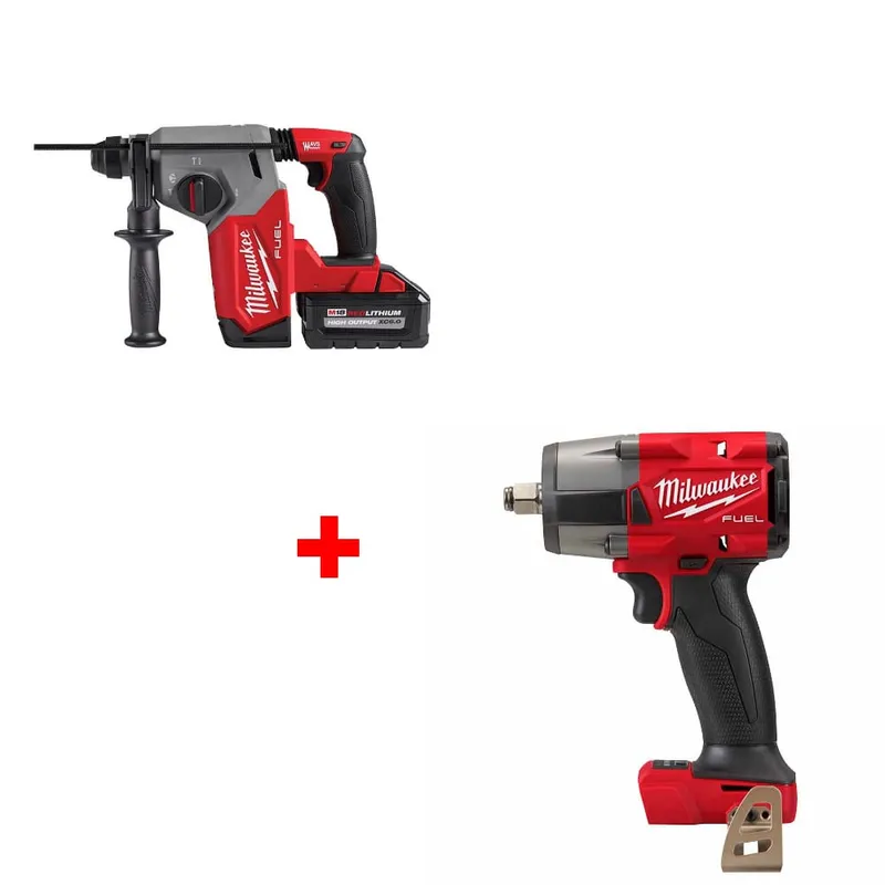 Milwaukee M18 FUEL Rotary Hammer Kit w/ FREE 2962-20 M18 Impact Wrench