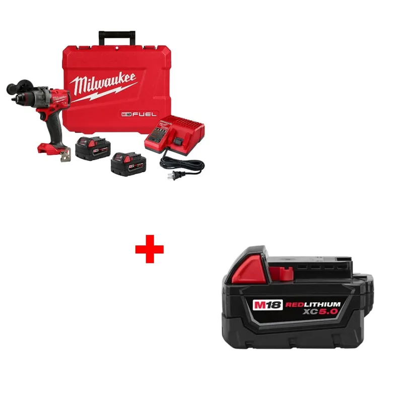 Milwaukee M18 FUEL Drill/Driver Kit w/ 48-11-1850 M18 Battery Pack