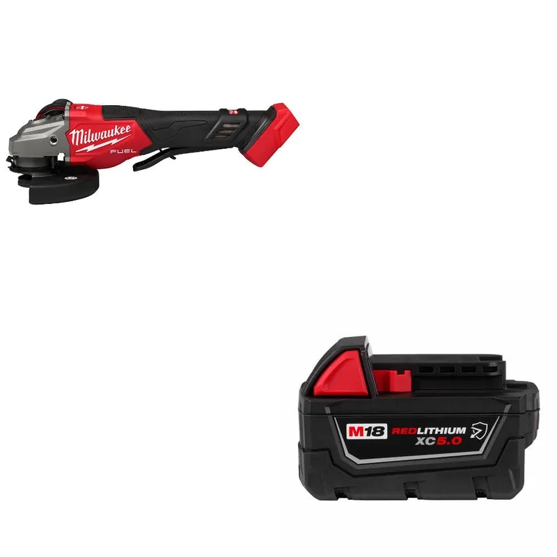 Milwaukee M18 FUEL 4-1/2"-6" Grinder W/ 48-11-1850R M18 XC5.0 Battery