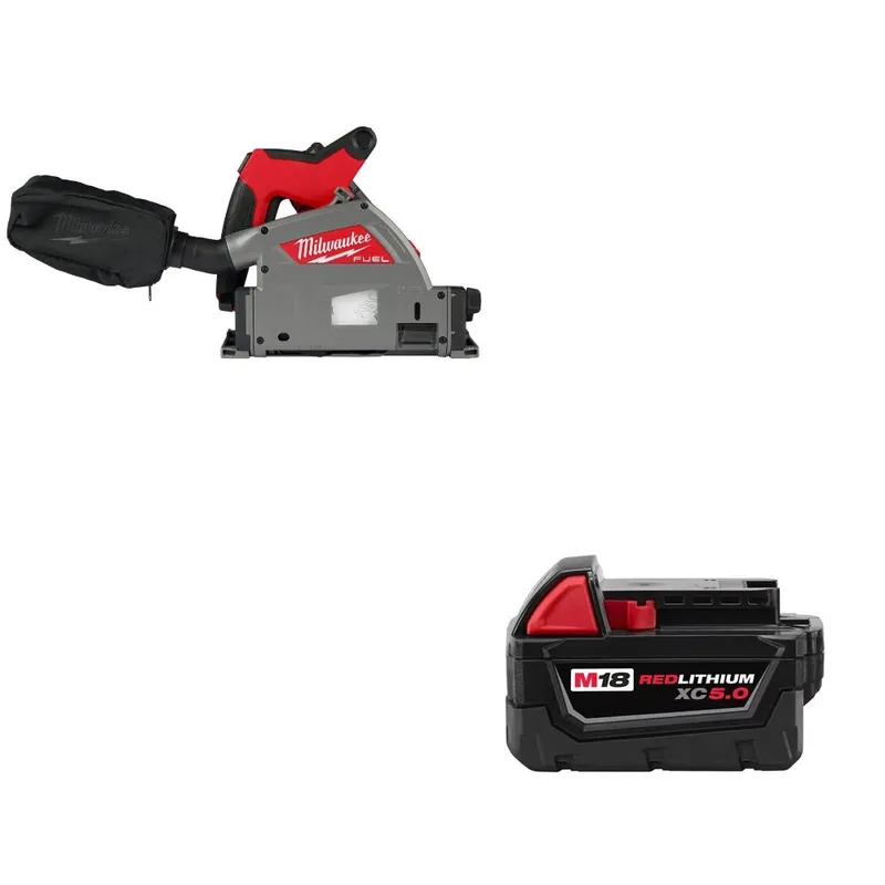 Milwaukee M18 FUEL 6-1/2" Track Saw W/ FREE 48-11-1850 M18 Battery Pack