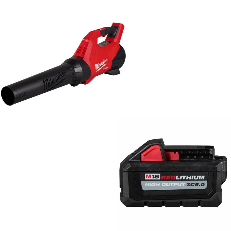 Milwaukee M18 FUEL Blower, Bare W/ 48-11-1865 M18 XC6.0 Battery Pack