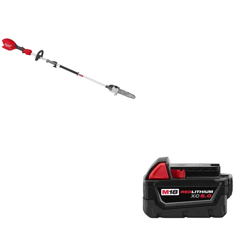Milwaukee M18 FUEL Pole Saw W/ 48-11-1850 M18 XC5.0 Battery Pack