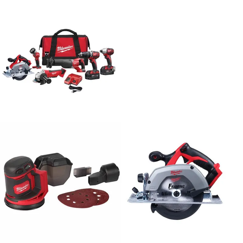 Milwaukee M18 6-Tool Combo Kit W/ FREE 2648-20 M18 Sander & Circ Saw
