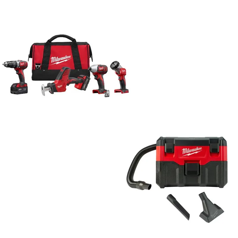 Milwaukee Combo Kit W/ FREE 0880-20 Wet/Dry Vacuum