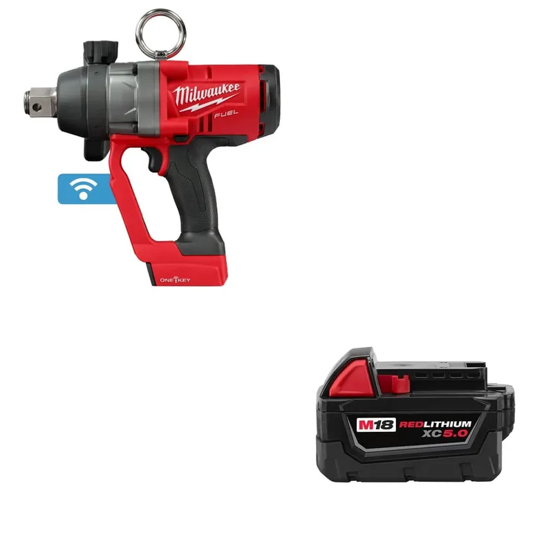 Milwaukee M18 FUEL 1" Impact Wrench ONE-KEY w/ FREE 48-11-1850 Battery
