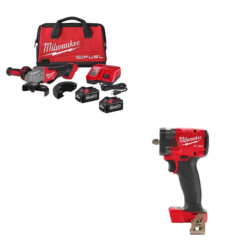 Milwaukee Grinder Kit W/ FREE 2854-20 Impact Wrench