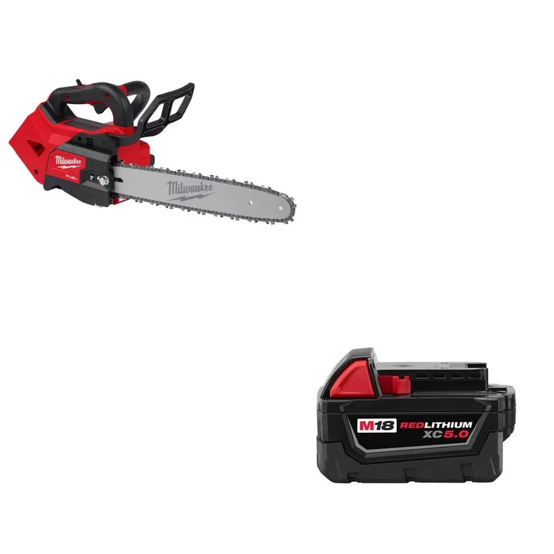 Milwaukee M18 FUEL 14" Chainsaw W/ 48-11-1850 M18 XC5.0 Battery Pack