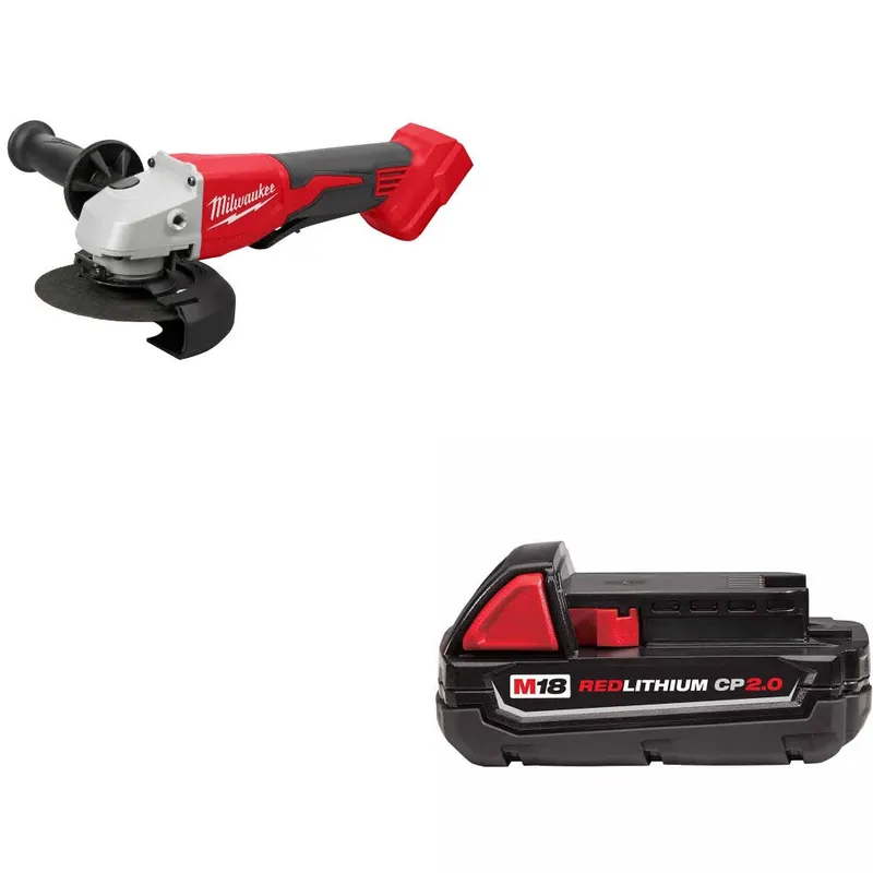 Milwaukee M18 4-1/2"/5" Grinder W/ 48-11-1820 M18 2.0 Battery Pack