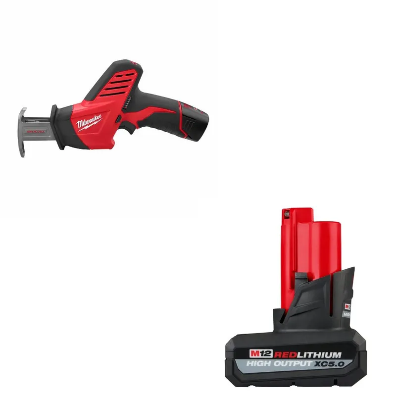 Milwaukee M12 12V Hackzall Saw Kit W/ 48-11-2450 M12 XC5.0 Battery Pack