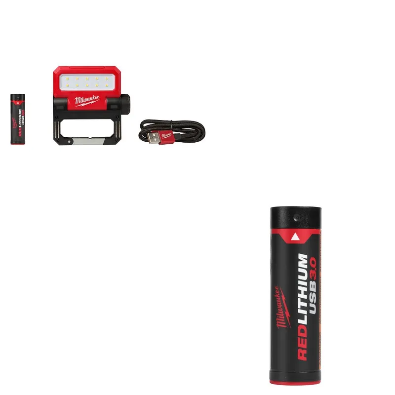 Milwaukee USB Rechargeable Light W/ FREE 48-11-2131 USB 3.0AH Battery