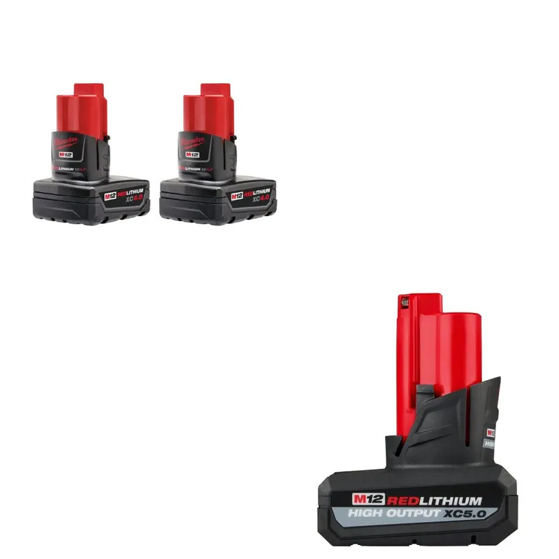 Milwaukee XC4.0 Battery 2-Pack Kit W/ FREE XC5.0 Battery