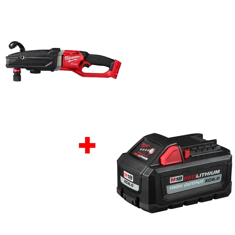 Milwaukee M18 Right Angle Drill w/ FREE 48-11-1865 XC6.0 Battery Pack