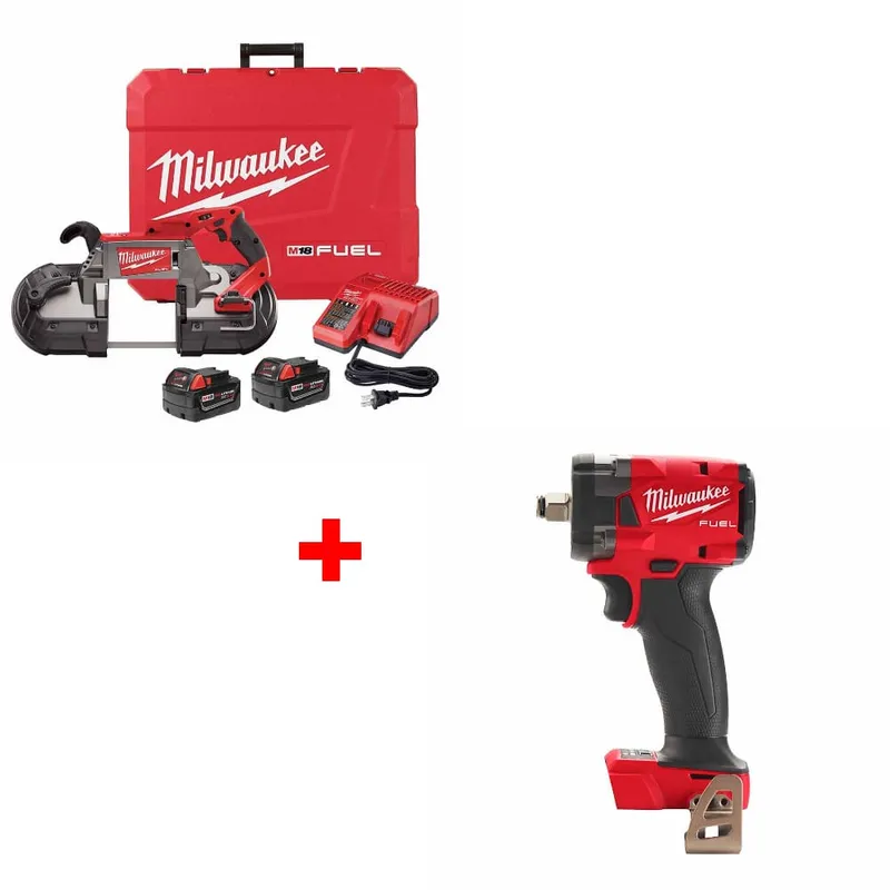 Milwaukee M18 FUEL Band Saw KIT w/ 2855-20 M18 1/2" Impact Wrench